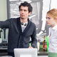Damien Chazelle and Emma Stone on the set of La La Land (Photo: Lionsgate)